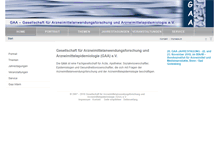 Tablet Screenshot of gaa-arzneiforschung.de